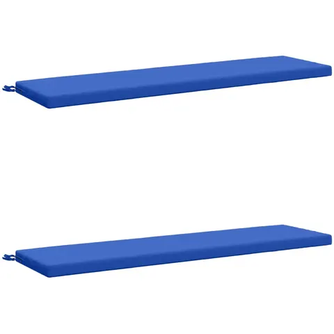 vidaXL Coussins de Banc SOEST 2 pc 100 % polyester Bleu royal – 457824 – image 1