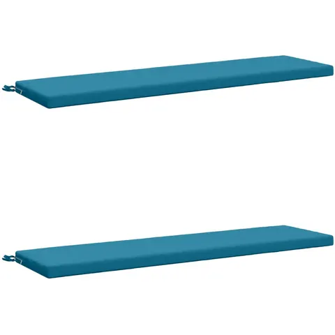 vidaXL Coussins de Banc SOEST 2 pc 100 % polyester Bleu clair – 457923 – image 1