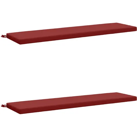 vidaXL Coussins de Banc SOEST 2 pc 100 % polyester Bordeaux – 458067 – image 1