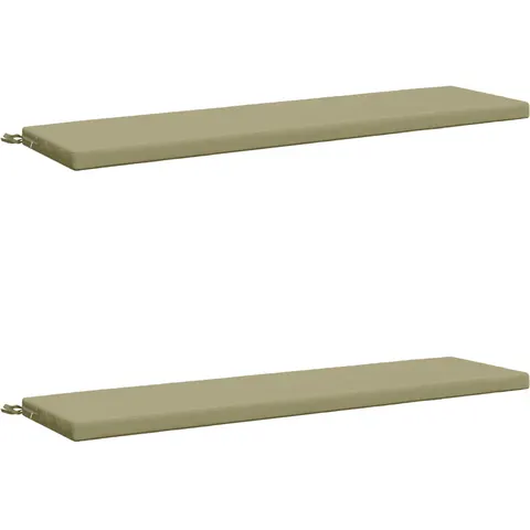 vidaXL Coussins de Banc SOEST 2 pc 100 % polyester Vert clair – 458104 – image 1