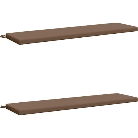vidaXL Coussins de Banc SOEST 2 pc 100 % polyester Taupe – 458128 – image 1
