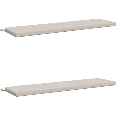 vidaXL Coussins de Banc SOEST 2 pc 100 % polyester Blanc – 458142 – image 1