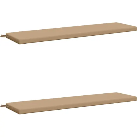 vidaXL Coussins de Banc SOEST 2 pc 100 % polyester Sable – 458166 – image 1