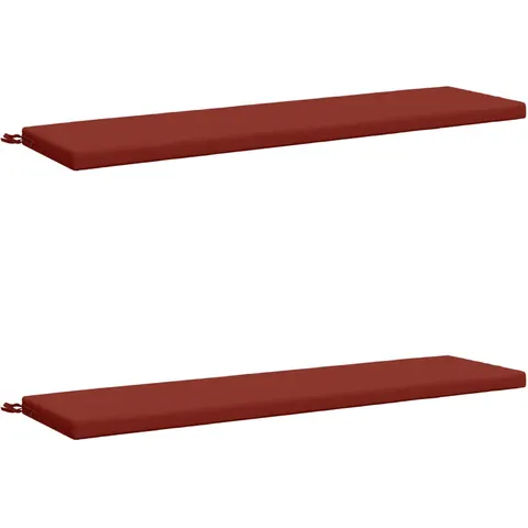 vidaXL Coussins de Banc SOEST 2 pc 100 % polyester Rouge – 458241 – image 1