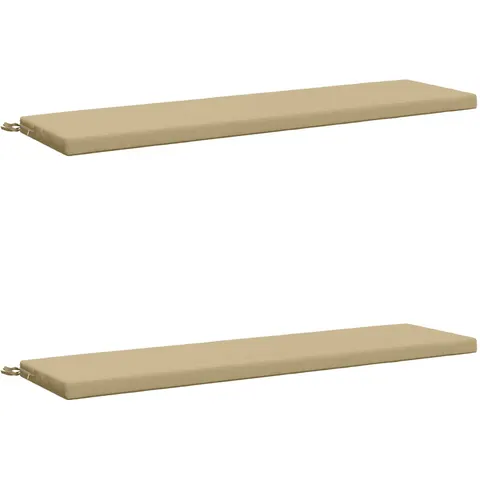 vidaXL Coussins de Banc SOEST 2 pc 100 % polyester Beige – 458340 – image 1