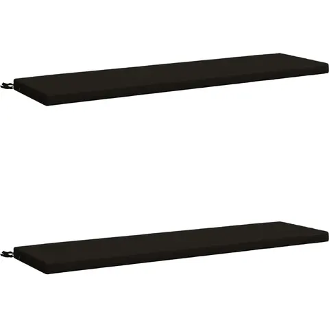 vidaXL Coussins de Banc SOEST 2 pc 100 % polyester Noir – 458807 – image 1