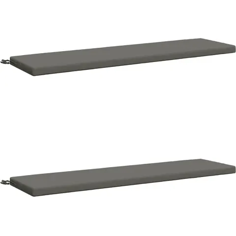 vidaXL Coussins de Banc SOEST 2 pc 100 % polyester Gris – 458869 – image 1