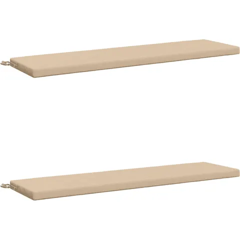 vidaXL Coussins de Banc SOEST 2 pc 100 % polyester Crème – 458883 – image 1