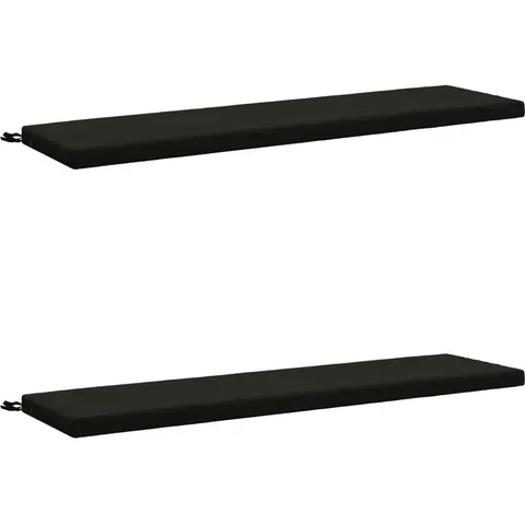 vidaXL Coussins de Banc SOEST 2 pc 100 % polyester Noir – 458968 – image 1