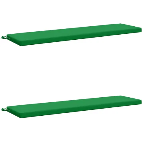 vidaXL Coussins de Banc SOEST 2 pc 100 % polyester Vert – 459064 – image 1