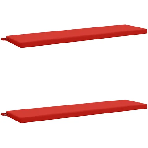 vidaXL Coussins de Banc SOEST 2 pc 100 % polyester Rouge – 459163 – image 1