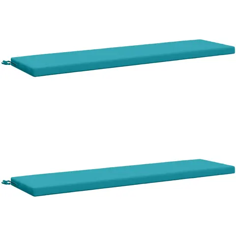 vidaXL Coussins de Banc SOEST 2 pc 100 % polyester Turquoise – 459200 – image 1