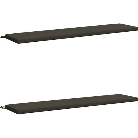 vidaXL Coussins de Banc SOEST 2 pc 100 % polyester Anthracite – 459422 – image 1