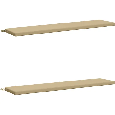 vidaXL Coussins de Banc SOEST 2 pc 100 % polyester Beige – 459507 – image 1