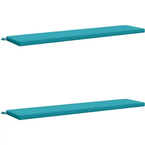 vidaXL Coussins de Banc SOEST 2 pc 100 % polyester Turquoise – 459781 – image 1