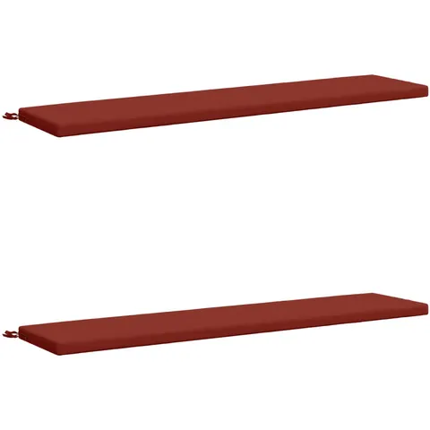 vidaXL Coussins de Banc SOEST 2 pc 100 % polyester Rouge – 459989 – image 1