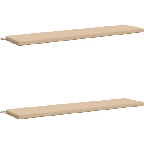 vidaXL Coussins de Banc SOEST 2 pc 100 % polyester Crème – 460046 – image 1