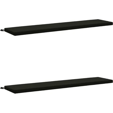 vidaXL Coussins de Banc SOEST 2 pc 100 % polyester Noir – 460121 – image 1