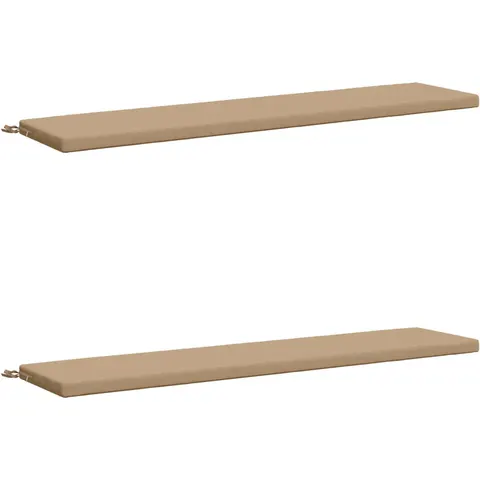 vidaXL Coussins de Banc SOEST 2 pc 100 % polyester Sable – 460480 – image 1