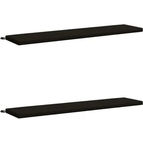 vidaXL Coussins de Banc SOEST 2 pc 100 % polyester Noir – 460541 – image 1