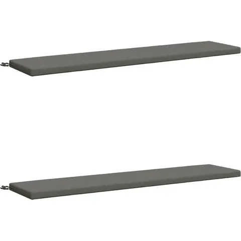 vidaXL Coussins de Banc SOEST 2 pc 100 % polyester Gris – 460602 – image 1