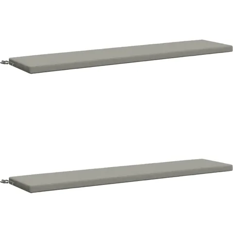 vidaXL Coussins de Banc SOEST 2 pc 100 % polyester Gris – 460787 – image 1