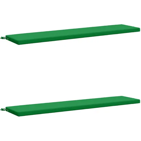 vidaXL Coussins de Banc SOEST 2 pc 100 % polyester Vert – 460800 – image 1