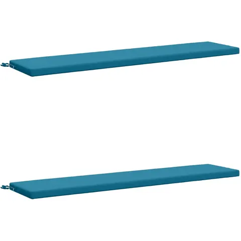 vidaXL Coussins de Banc SOEST 2 pc 100 % polyester Bleu clair – 460824 – image 1