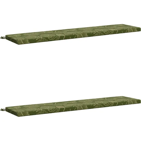 vidaXL Coussins de Banc SOEST 2 pc 100 % polyester Modèle feuille – 460848 – image 1