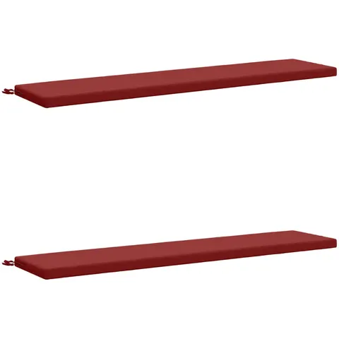 vidaXL Coussins de Banc SOEST 2 pc 100 % polyester Bordeaux – 460961 – image 1