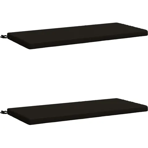 vidaXL Coussins de Banc SOEST 2 pc 100 % polyester Noir – 461708 – image 1