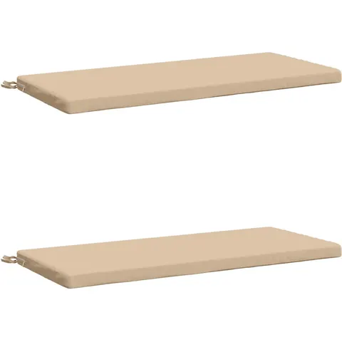 vidaXL Coussins de Banc SOEST 2 pc 100 % polyester Crème – 461784 – image 1