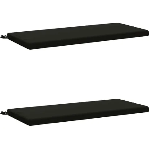 vidaXL Coussins de Banc SOEST 2 pc 100 % polyester Noir – 461869 – image 1