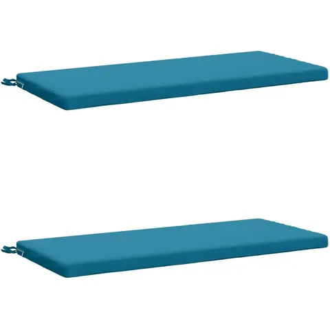 vidaXL Coussins de Banc SOEST 2 pc 100 % polyester Bleu clair – 461982 – image 1