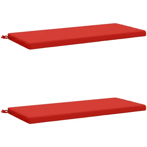 vidaXL Coussins de Banc SOEST 2 pc 100 % polyester Rouge – 462064 – image 1