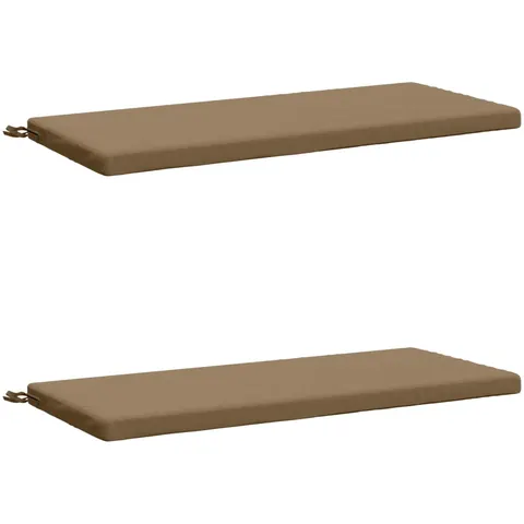vidaXL Coussins de Banc SOEST 2 pc 100 % polyester Taupe – 462088 – image 1