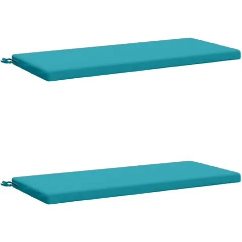 vidaXL Coussins de Banc SOEST 2 pc 100 % polyester Turquoise – 462101 – image 1