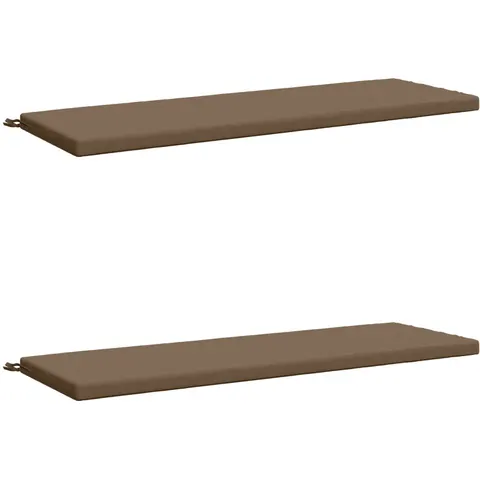 vidaXL Coussins de Banc SOEST 2 pc 100 % polyester Taupe – 462187 – image 1