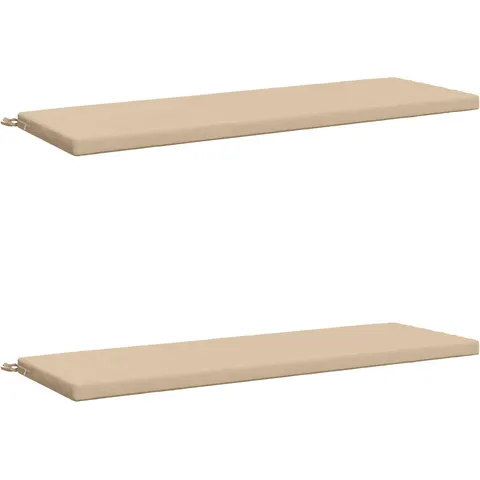 vidaXL Coussins de Banc SOEST 2 pc 100 % polyester Crème – 462361 – image 1