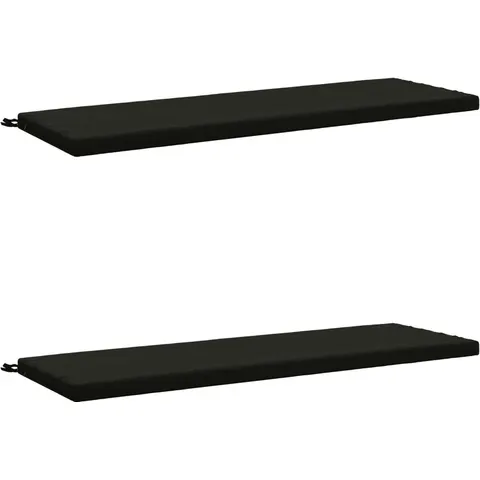 vidaXL Coussins de Banc SOEST 2 pc 100 % polyester Noir – 462446 – image 1
