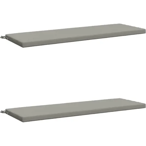 vidaXL Coussins de Banc SOEST 2 pc 100 % polyester Gris – 462521 – image 1