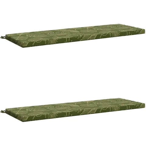 vidaXL Coussins de Banc SOEST 2 pc 100 % polyester Modèle feuille – 462583 – image 1