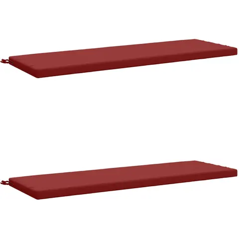 vidaXL Coussins de Banc SOEST 2 pc 100 % polyester Bordeaux – 462705 – image 1