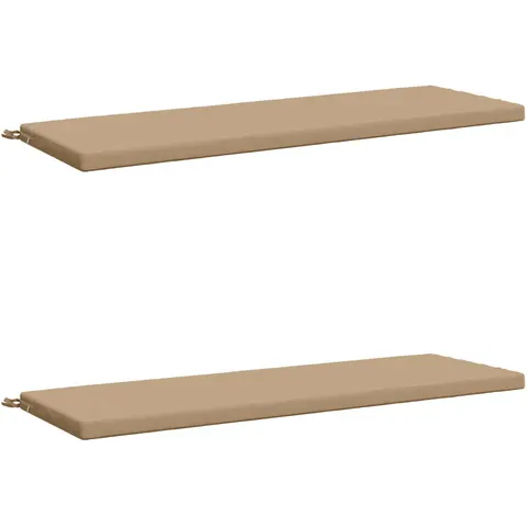 vidaXL Coussins de Banc SOEST 2 pc 100 % polyester Sable – 462804 – image 1