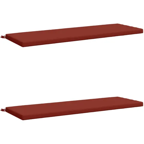 vidaXL Coussins de Banc SOEST 2 pc 100 % polyester Rouge – 462880 – image 1