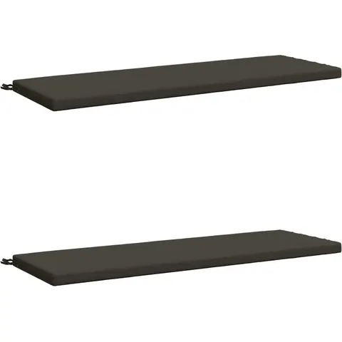vidaXL Coussins de Banc SOEST 2 pc 100 % polyester Anthracite – 462903 – image 1