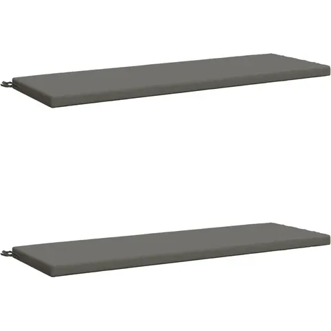 vidaXL Coussins de Banc SOEST 2 pc 100 % polyester Gris – 462927 – image 1