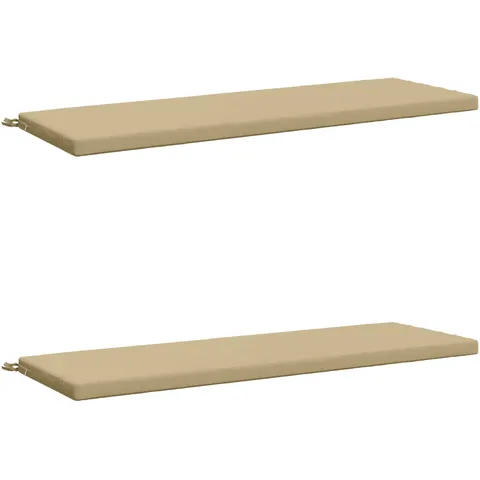 vidaXL Coussins de Banc SOEST 2 pc 100 % polyester Beige – 462989 – image 1