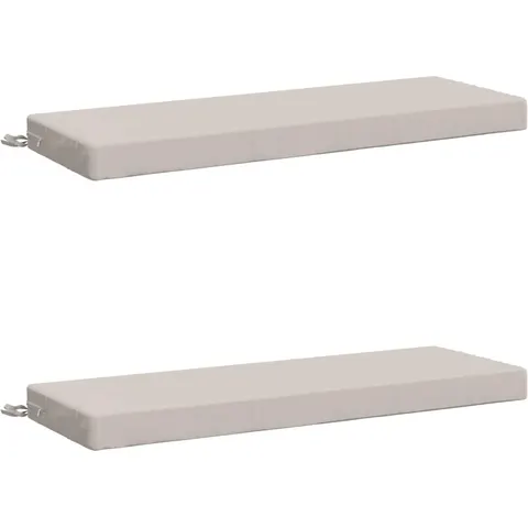 vidaXL Coussins de Banc SOEST 2 pc 100 % polyester Blanc – 464525 – image 1