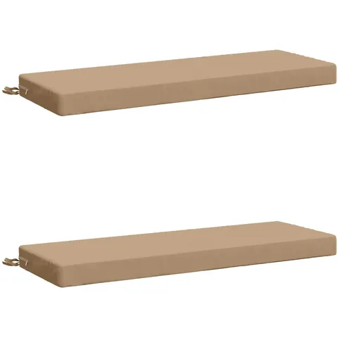 vidaXL Coussins de Banc SOEST 2 pc 100 % polyester Sable – 464549 – image 1